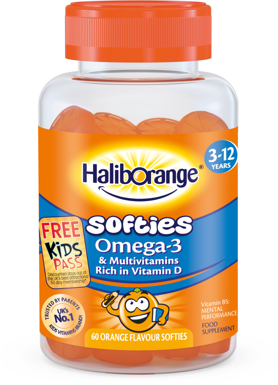 Omega-3 & Multivitamin Softies Orange x60 Kids Pass