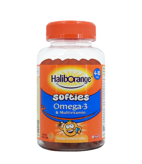 Haliborange Portakal Aromalı Omega-3 Destekli Multivitamin Softies